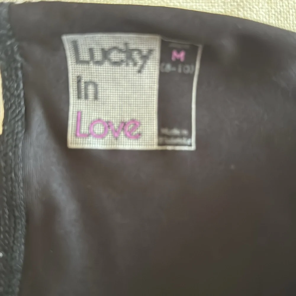 Lucky In Love Tennis Skort Womens Size M Black White Stripe Tennis Skirt - Picture 3 of 6